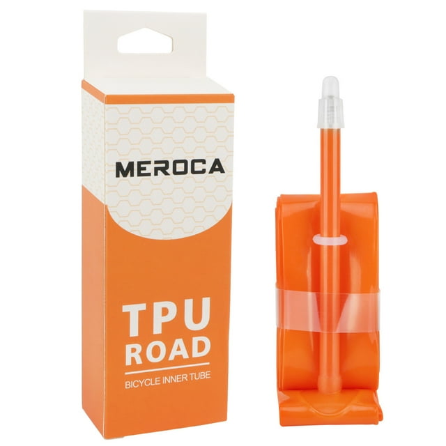 Lightweight TPU Road Bike Inner Tube - 700C x 23-35C Compatible, Puncture-Resistant & Durable, FV Valve 80L, Orange Option for Smooth, Worry-Free Rides (31g Ultra-Light Design)