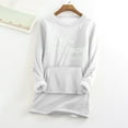 thumbnail image 2 of Brnmxoke Yes,I'm Still Freezing Me 24:7 Sherpa Lined Fleece Sweatshirts for Women Winter Warm Fuzzy Pullover Crewneck Soft Thermal Underwear Loungewear with Kangaroo Pocket, 2 of 3