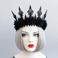 thumbnail image 4 of Corona de rosas de Halloween Diadema Flor Corona de pelo Guirnalda Accesorios para cabeza para mujeres Niñas Hugo  corona de cabeza de dama, 4 of 8