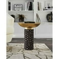 thumbnail image 2 of Pemberly Row 19"H Transitional Glass Side Table in Antique Brass, 2 of 8
