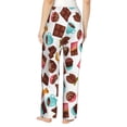 thumbnail image 3 of Pajama Pants Women, Coffee Chocolate Print Sweatpants Soft Sleep Lounge Pants, Casual PJ Bottoms Pants with Pockets, 3 of 5