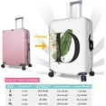 thumbnail image 2 of Leaf Initial Name D White Luggage Cover Elastic Washable Stretch Suitcase Protector Anti-Scratch Travel Suitcase Cover for Kid and Adult S (Fit 18-21 inch suitcase), 2 of 6