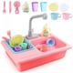 thumbnail image 2 of Fregadero de cocina para niños con agua corriente real Lavavajillas eléctrico para niños Juguete con agua corriente Grifo real y platos de juego Juguetes de simulación para niños Niñas Niños pequeños, 2 of 8
