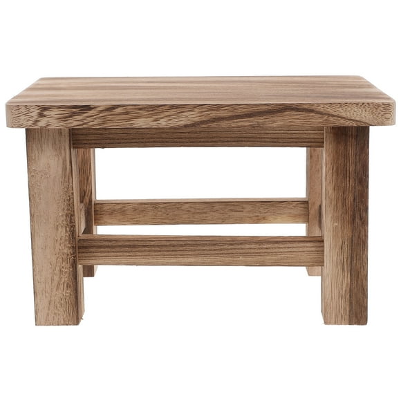 KAKOWELY wood small stool Wooden Stool for Changing Shoes Wood Stool Rustic Sitting Chair Portable Small Step Chair for Office Bedroom Garden Bathroom11.81"X7.87"X7.09"