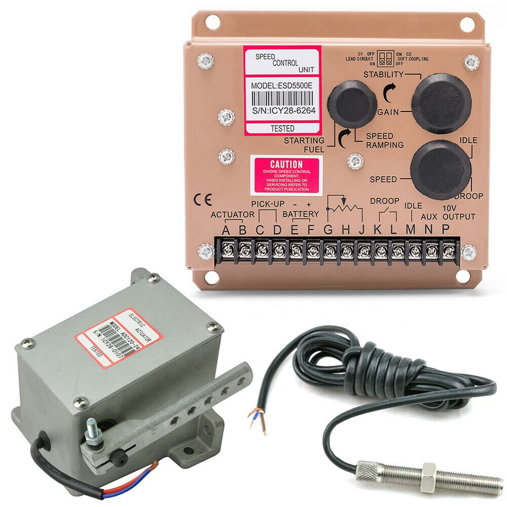 Esd5500e Series Speed Controller Electric Speed Governor Actuator Kit Sensor 12V DC