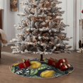 thumbnail image 4 of Fuzoiu Citrus Fruits Elegant Lemons Print Christmas Tree Skirt,Xmas Christmas Decorations,Xmas Tree Mat for Farmhouse Holiday New Years Home Party Decor Tree Rugs-30", 4 of 6