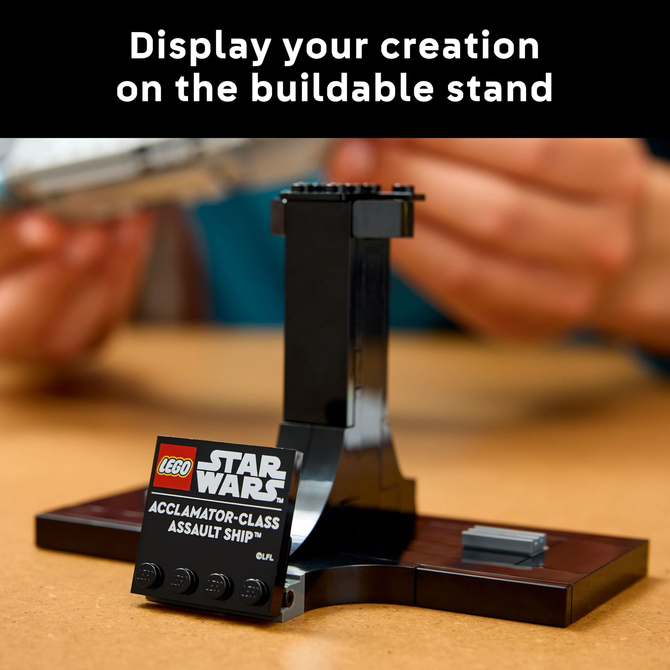 LEGO Star Wars Acclamator-Class Assault Ship Building Set for Adults - Star Wars Collectibles Set With Display Stand - Building Kit With 450 Pieces - 75404