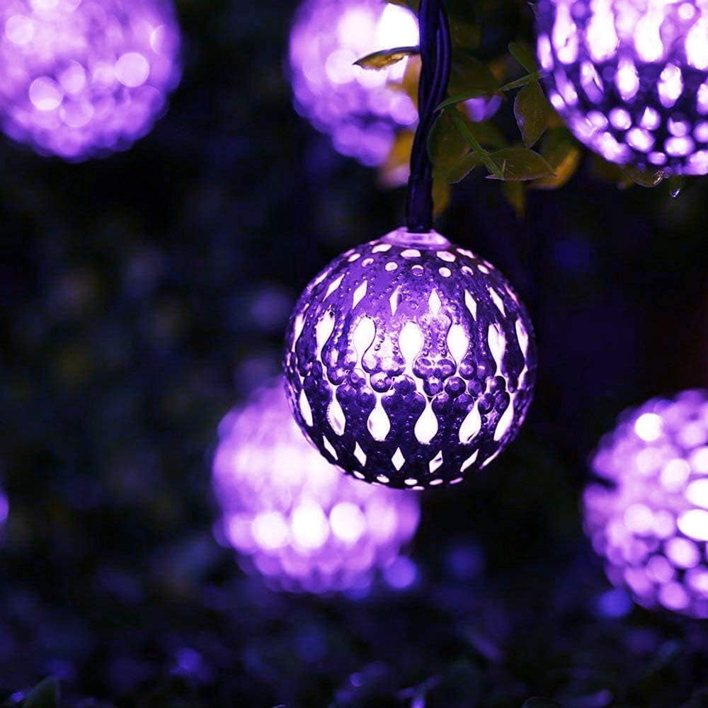Metal Ball String Lights, Metal Ball Garden Lights 3.5M 10LED Metal Ball String Lights Indoor Outdoor Fairy Globe String Lights