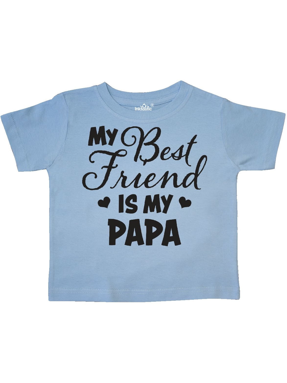 Inktastic My Best Friend Is My Papa With Hearts Toddler T-Shirt Family Gift Kid
