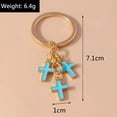 thumbnail image 5 of Cross Keychain for Women Car Keys Ring Accessories Clip Handbag Purse Cross Pendant Charms, 5 of 8