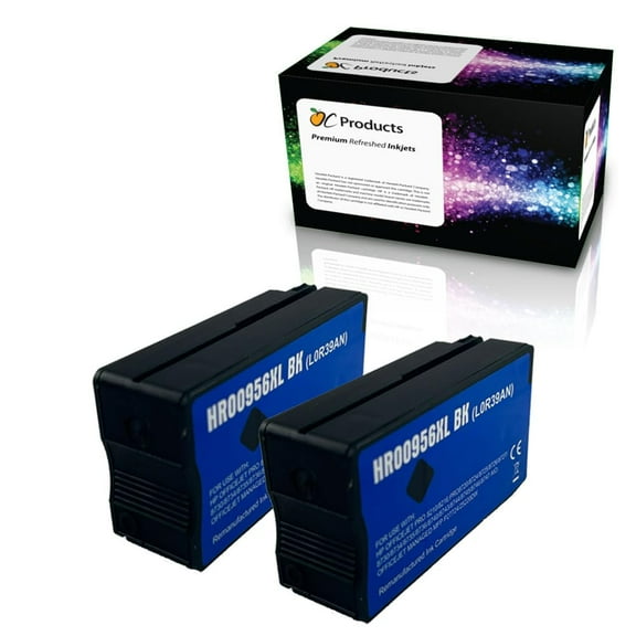 OCProducts Compatible Ink Cartridge for HP 956XL Black Ink Cartridge 2 Pack for OfficeJet Pro 7720 7730 7740 8210 8216 8702 8710 8715 8720 8725 8730 8740 (2 Black)