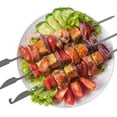 thumbnail image 3 of BBQ 10pcs plana Ti Barbacoa Beswers Backyard al aire libre Picnic BBQ Grilling Kabob Skewers BBQ Sticks, 3 of 6