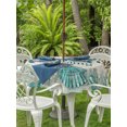 thumbnail image 4 of Outdoor Tablecloth with Umbrella Hole Zipper Green Beach Coastal Round Tablecloth 54" Waterproof Outside Table Cloth Summer Starfish Shell Coral Patio Table Cover Tablecloths for Picnic Party, 4 of 8