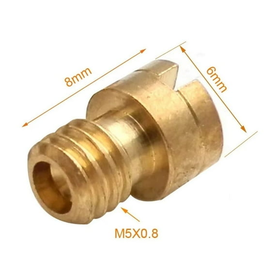 Suitable for Carburetter 5mm Round Head Main Jet M5X0.8mm Size 115-168 For Carb Carburetor 125cc 150cc 152QMI 157QMJ Motorcycle Scooter Moped