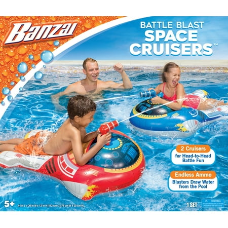 Banzai Inflatable Battle Blast Space Cruisers  2 Count