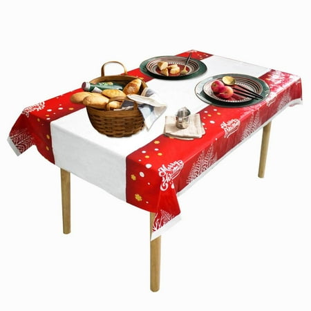 

Laideyi Christmas Table Cloth Cute Lovely Santa Claus One-time Use PE Table Cover Cloth One-time Use Christmas PE Table Cloth for Christmas Party Decor 42.51 x 70.86 inch 20Pcs easy to use