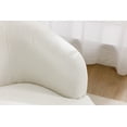thumbnail image 5 of 360 Degree Chenille Swivel Chair, Modern Barrel Club Armchair with Metal Base for Living Room Bedroom, Ivory, 5 of 7