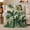 Leafy Monstera, variant on Tropical Palm Leaves Watercolor, Cozy Friendship Quote Scene, Warm Flannel Blanket for Living Room and Reading Nook, Art Lovers Friendship Gift, Artistic Home Decor
