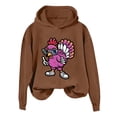 thumbnail image 1 of WEAIXIMIUNG Sweatshirts à Col Rond pour Femmes Graphique Automne et Hiver Lunettes de Soleil de l'Action de Grâce à la Mode Imprimé Poulet Sweat à Capuche, 1 of 3