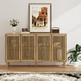 thumbnail image 5 of Semiocthome Sideboards and Buffets with 4 Doors and Adjustable Shelve,Coffee Bar for Kitchen, Natural, 5 of 7