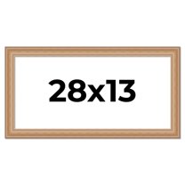 28x13 Frame Charleston Honey Brown Solid Wood Picture Frame Width 1.75 Inches | Interior Depth 0.5