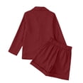 thumbnail image 5 of Wxolcjlv Girls Formal Outfits Solid Color Button Lapel Blazer Baggy Shorts Sets, Sizes 3-14, 5 of 7