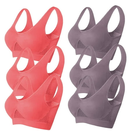 pstuiky Nursing Bras  6PC Women s Printing Gathered Together Large Size Daily Bra Underwear No Rims Wireless Bra Underwear Flash Deals