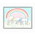 thumbnail image 2 of Stupell Industries Unicorns Grazing Rainbow Floral Field Kid's Illustration Framed Wall Art Design by Daphne Polselli, 11" x 14", Black Framed, 2 of 5