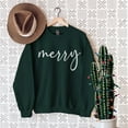 thumbnail image 3 of Merry Christmas Script Sweatshirt | Minimal Holiday Lettering Pullover, 3 of 8