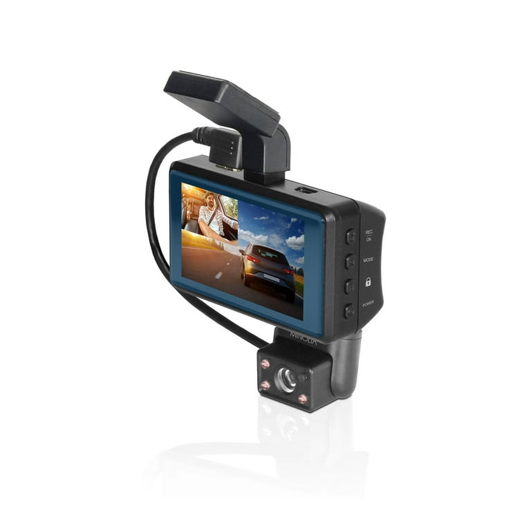 Minolta MNCD337N 2-Channel 1080P Car Camcorder w/3.0
