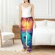 thumbnail image 4 of Balery Hawaiian Island Dolphin Pantalones de pijama para mujer, pijamas ultraligeros, pantalones de estar por casa-X-Large, 4 of 6