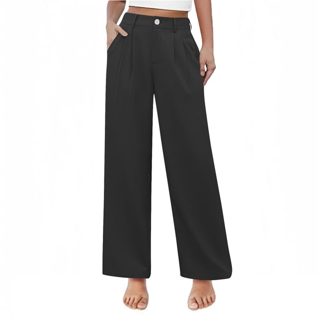 6 Month Rompers Softball Girl Girls High Waisted Wide Leg Pants Summer Solid Color Button Down Casual Trousers With Pockets Comfortable And Stylish For Teens And Juniors