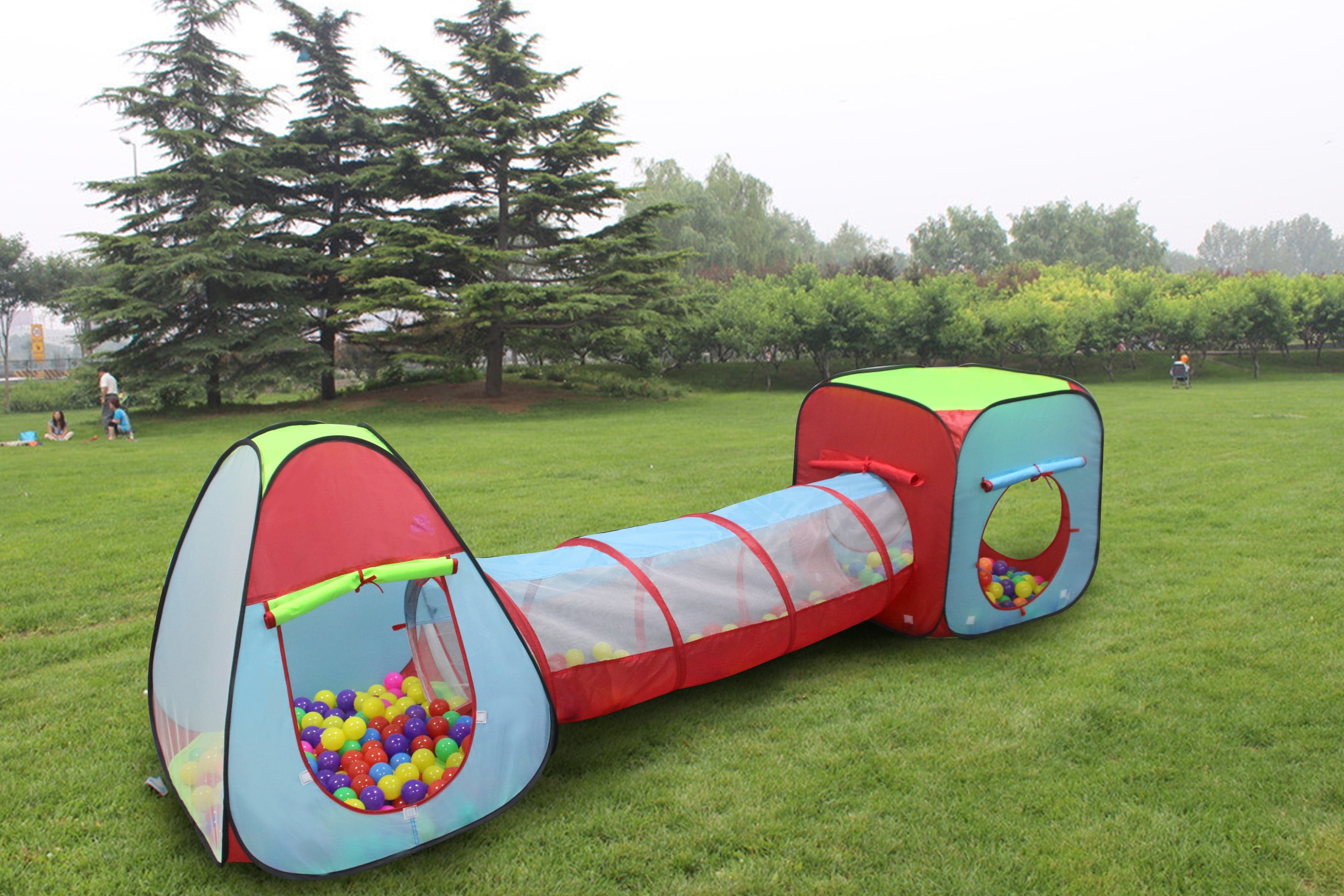 kiddey children's dual play tent with tunnel