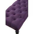 thumbnail image 5 of Roundhill Furniture Leviton Fabric Tufted Turned Leg Dining Bench, Purple, 5 of 5