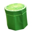 thumbnail image 4 of Dualoai Folding Storage Ottoman Fruit Pattern Footrest 11.42x11.42x11.81inch Toy Storage Box Foot Stool for Home Decor Office Bedroom Lemon, 4 of 9
