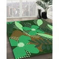 thumbnail image 2 of Ahgly Company Indoor Rectangle Patterned Dark Forest Green Area Rugs, 7' x 10', 2 of 6