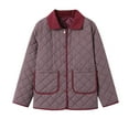 thumbnail image 4 of 2025 Trendy Quilted Jacket for Women Corduroy Collar Lightweight Puffer Jackets Casual Winter Coat with Pockets, 4 of 7
