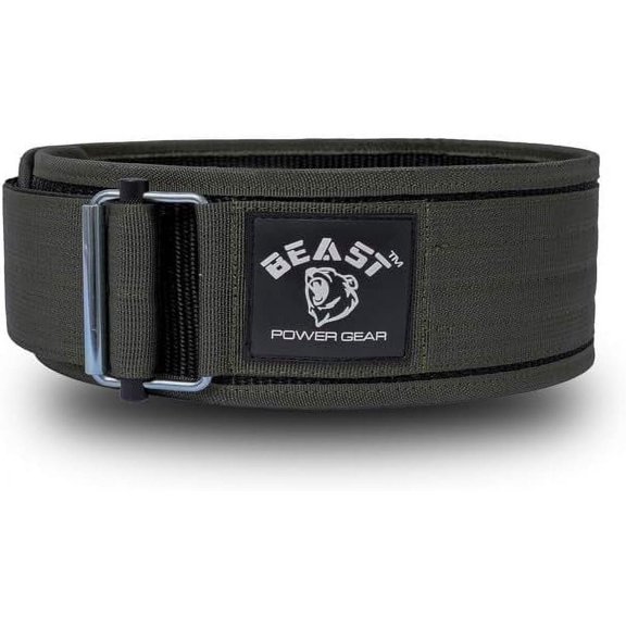 Self Locking Weight Lifting Belt Men Women 4 Inch Weight Belt with Metal Buckle Quick Locking Weightlifting Belt for Bodybuilding, Powerlifting, Cross Training