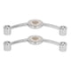 thumbnail image 3 of Manija de puerta de 2 uds, tirador de cajón de armario moderno de aleación de Zinc para muebles del hogar, color blanco, 3 of 5