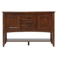thumbnail image 4 of Andrews 6PC 76-in Rectangle Extending Dining Set w Sideboard Chestnut Brown Wood, 4 of 7