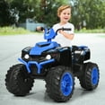 thumbnail image 3 of Patiojoy 12V Electric Kids Quad ATV Ride on Car with LED Lights& Bluetooth Navy, 3 of 6