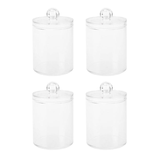 4 Pcs Makeup Brush Organizer Make Organizers Storage Bathroom Organizer Cotton Swab Box Cotton Pads Holder Dispenser
