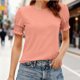 thumbnail image 1 of TaTaai Delicate Sleeve Blouse for Women, Airy Summer T-Shirt, Soft Detailed Top, Ideal for Casual, Vacation, Evening Events and Seasonal Activities Gift, 1 of 6