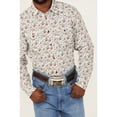 thumbnail image 3 of Cody James Men's Salvador Floral Print Long Sleeve Snap Western Shirt White, 3 of 4