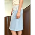 thumbnail image 5 of Women High Waist Lace Trim Waistband A-Line Midi Skirt S, 5 of 8