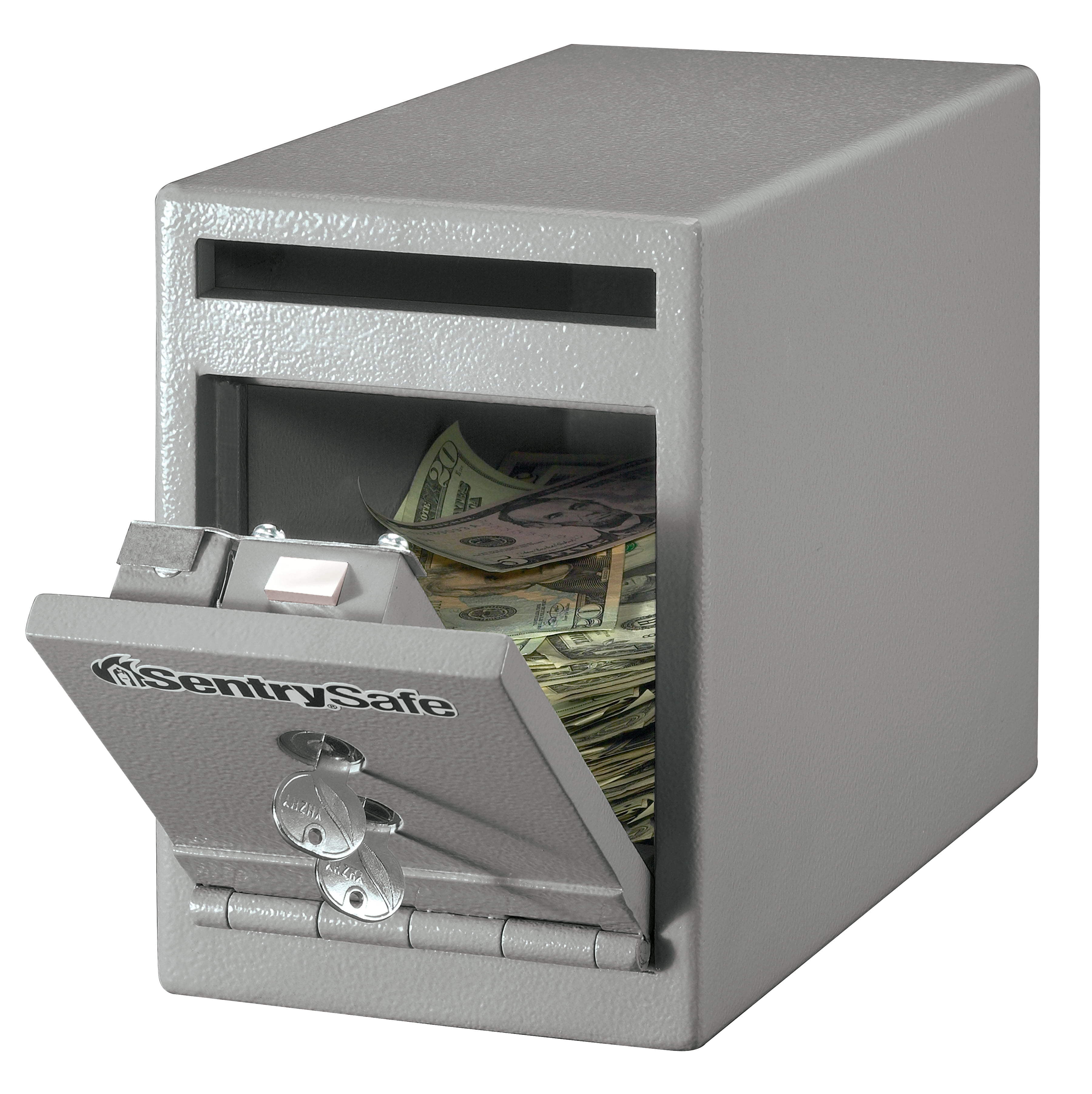 SentrySafe UC-025K Depository Safe with Dual Key Lock, 0.23 Cu-Ft., Gray