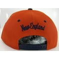 thumbnail image 2 of New England Men's Offset Cursive Script Adjustable Snapback Baseball Cap (Red/Navy), 2 of 3