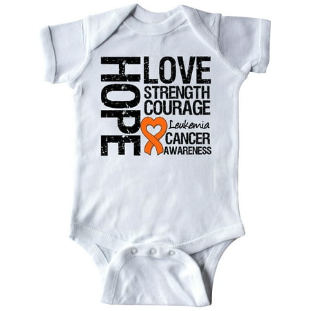 

Inktastic Leukemia Cancer Hope Love Strength Gift Baby Boy or Baby Girl Bodysuit
