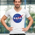 thumbnail image 4 of NASA Meatball Logo Men's V-Neck T-shirt Iconic American Astronaut Space Souvenir, 4 of 7