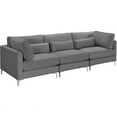 thumbnail image 2 of Meridian Furniture Julia Gray Velvet Modular Sofa, 2 of 5